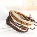 Bracelet de perles en bois bracelets cuir BRICOLAGE Multi couche